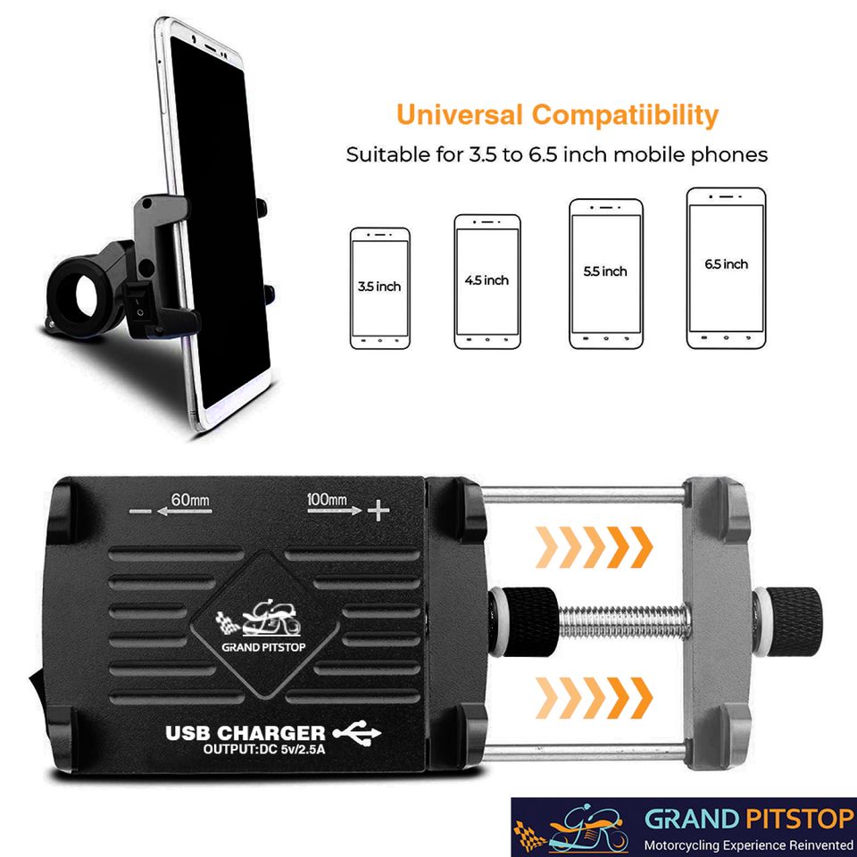 GRANDPITSTOP claw - universele telefoonhouder met usb