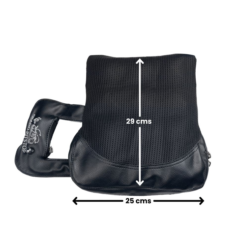 GRANDPITSTOP Air Seat Pillion – bovenaanzicht afmetingen
