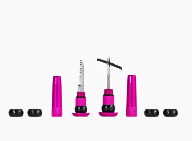 Muc-Off Stealth Tubeless Puncture Plug bar end tool roze - MTB gravel road