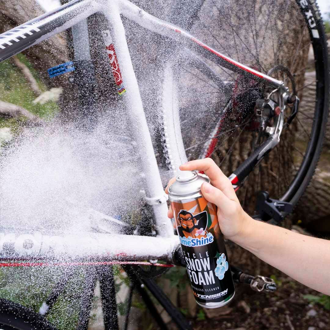 TRU-TENSION Cycle Snow Foam - in gebruik op een frame
